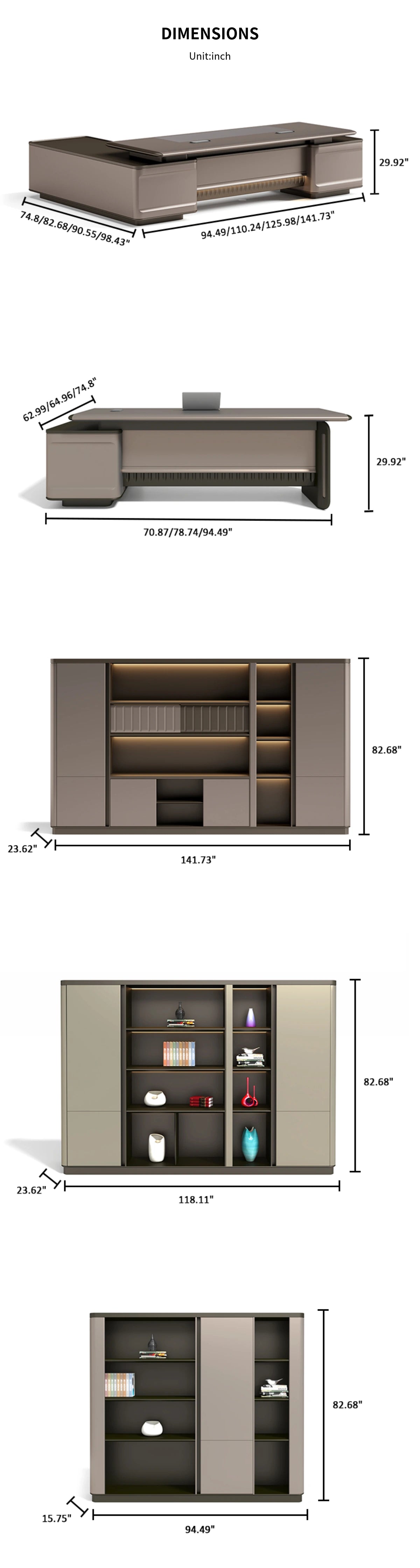 Modern Executive Desk with Cable Management & Lumbar Support for Home Office — Detail image 8