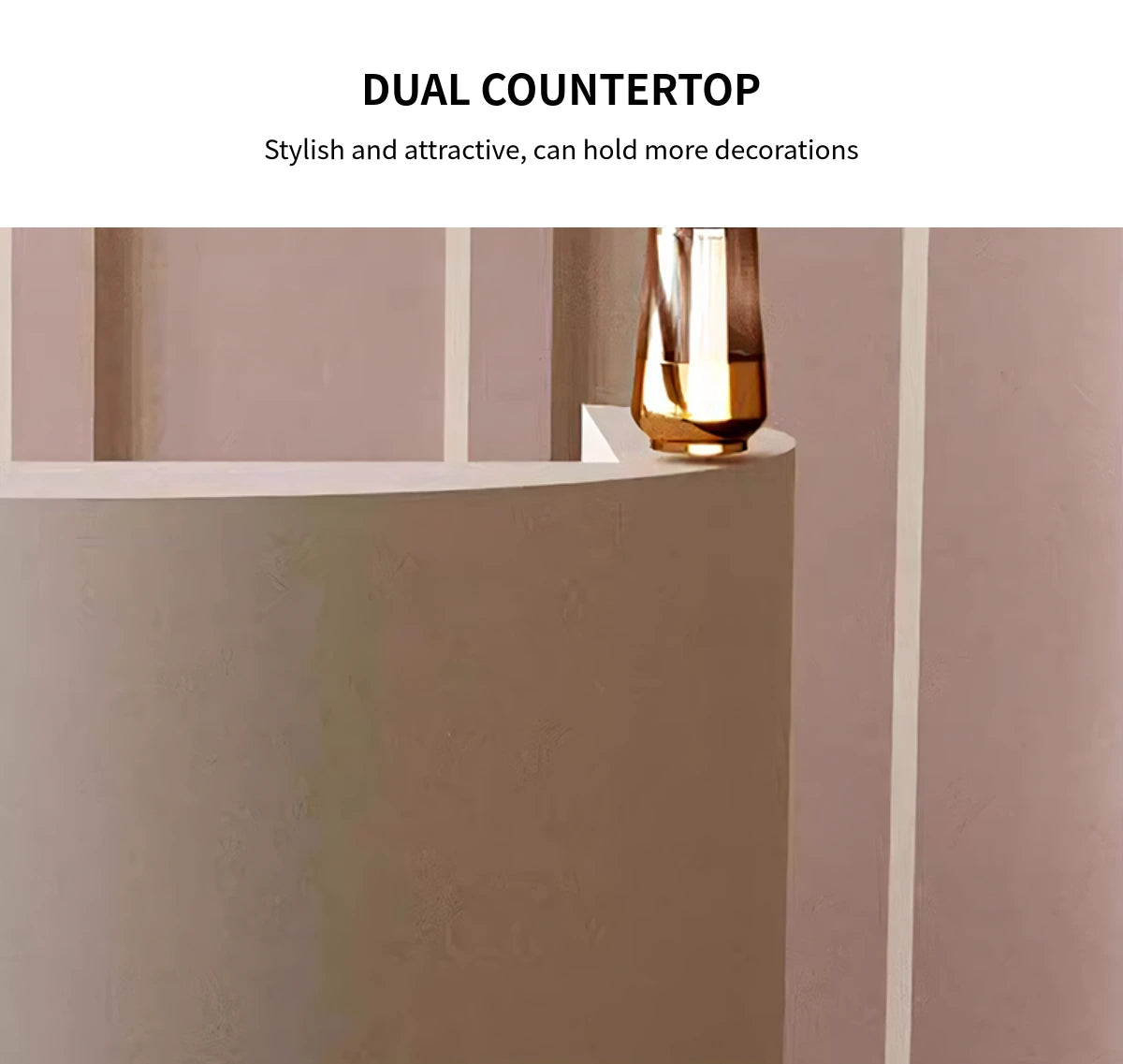 Curved Reception Desk 24-79 in Wide with Lumbar Support for Salon — Detail image 4