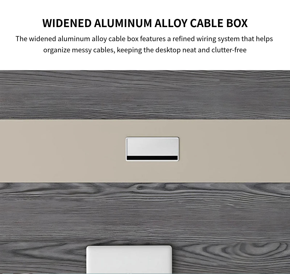Rectangular Conference Table with Cable Management & Dual-Tone for Meeting Room — Detail image 3