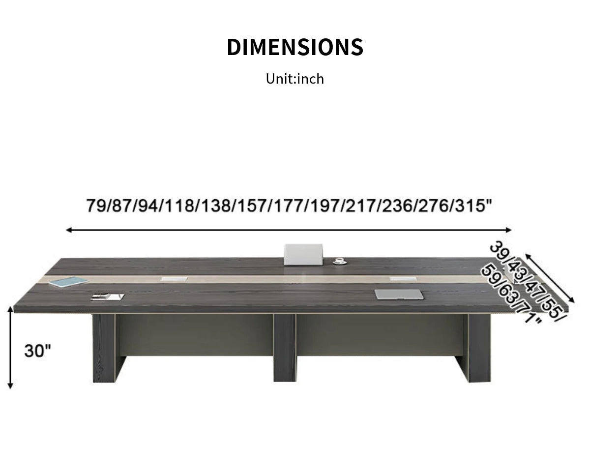 Rectangular Conference Table with Cable Management & Dual-Tone for Meeting Room — Detail image 9