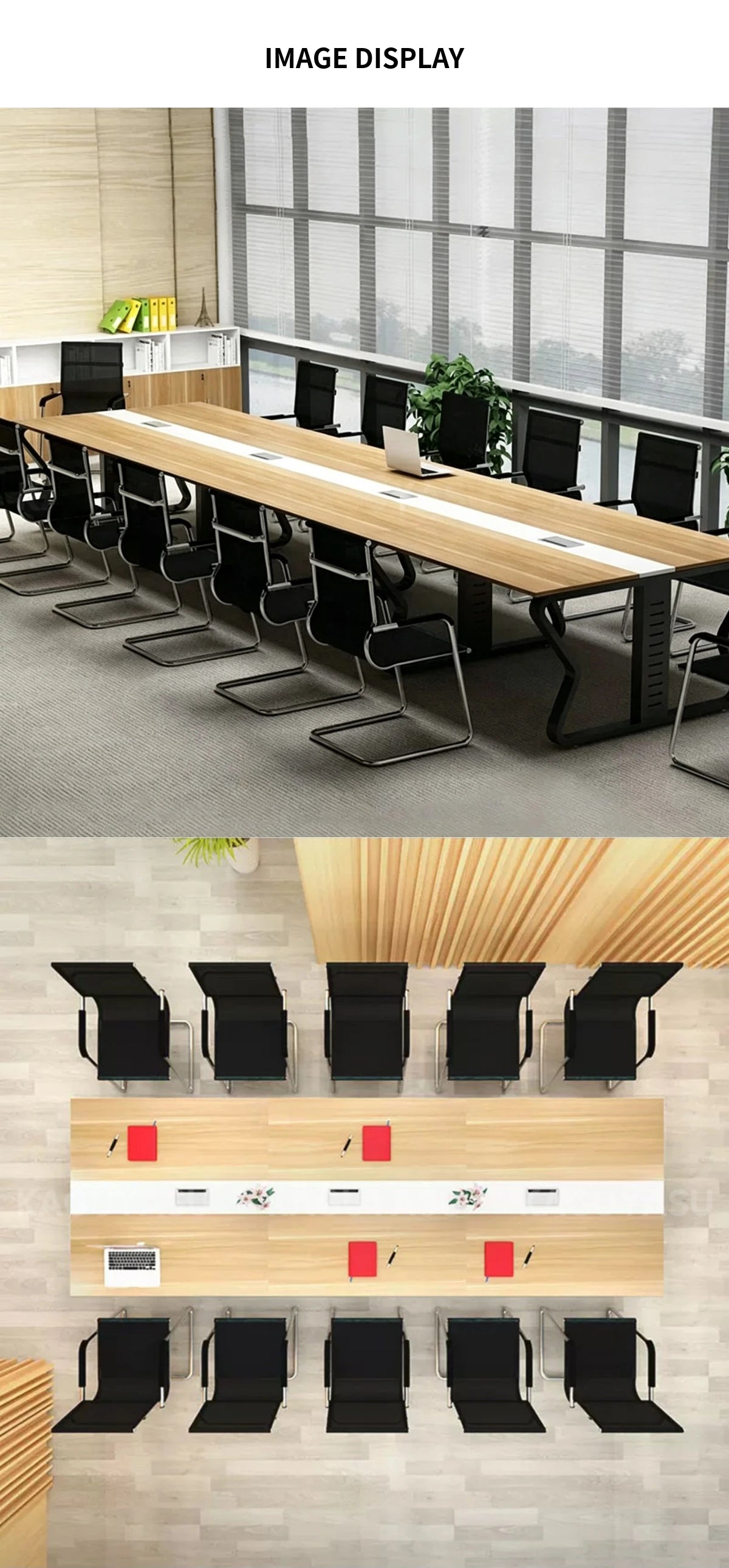 Modern Conference Table 47-236 in Wide (3.9-19.7 ft) with Cable Management — Detail image 8