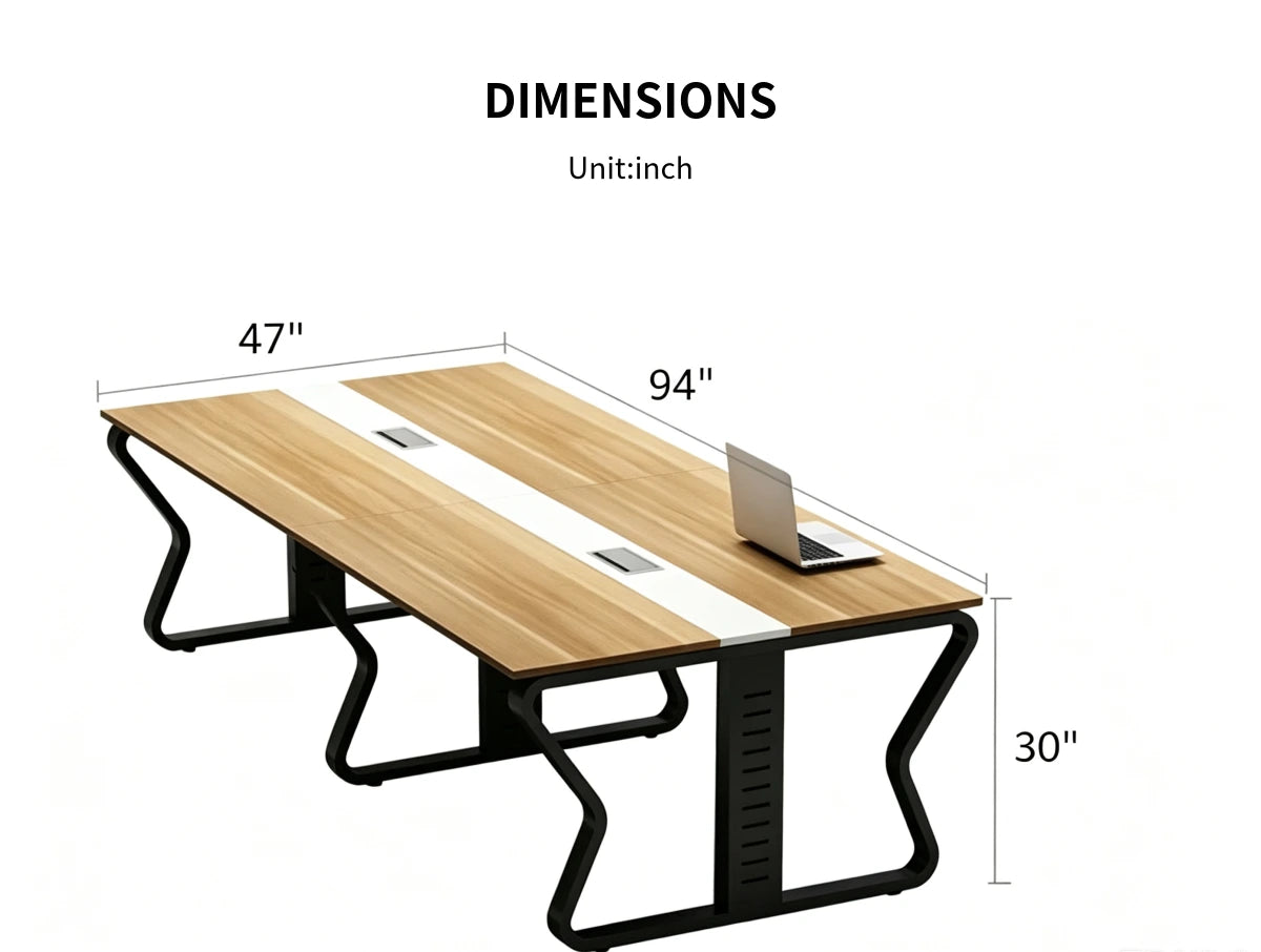 Modern Conference Table 47-236 in Wide (3.9-19.7 ft) with Cable Management — Detail image 10