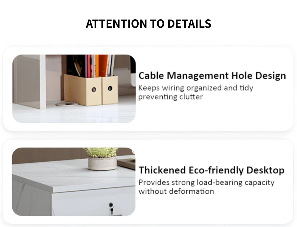 L-Shaped Reception Desk 47-150 in Wide with Keyboard Tray, Lockable & Transaction Counter — Detail image 5