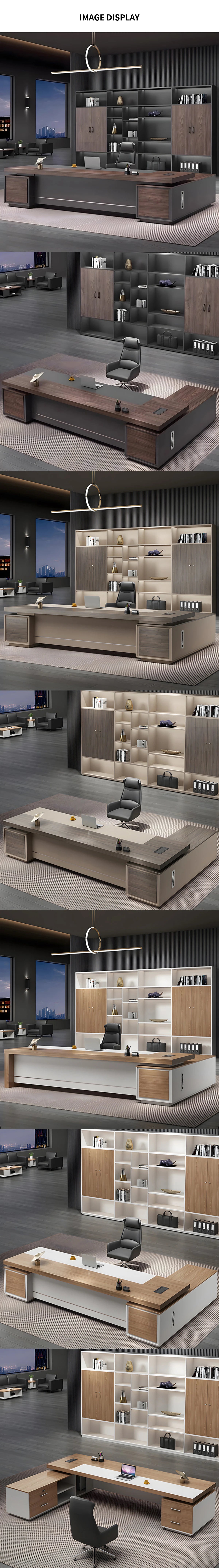 L-Shaped Executive Desk with Dual-Tone, Lockable & Lumbar Support for Home Office — Detail image 6