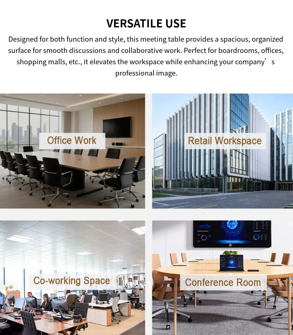 Modern Conference Table 47-118 in Wide (3.9-9.8 ft) with Lumbar Support for Boardroom — Detail image 5