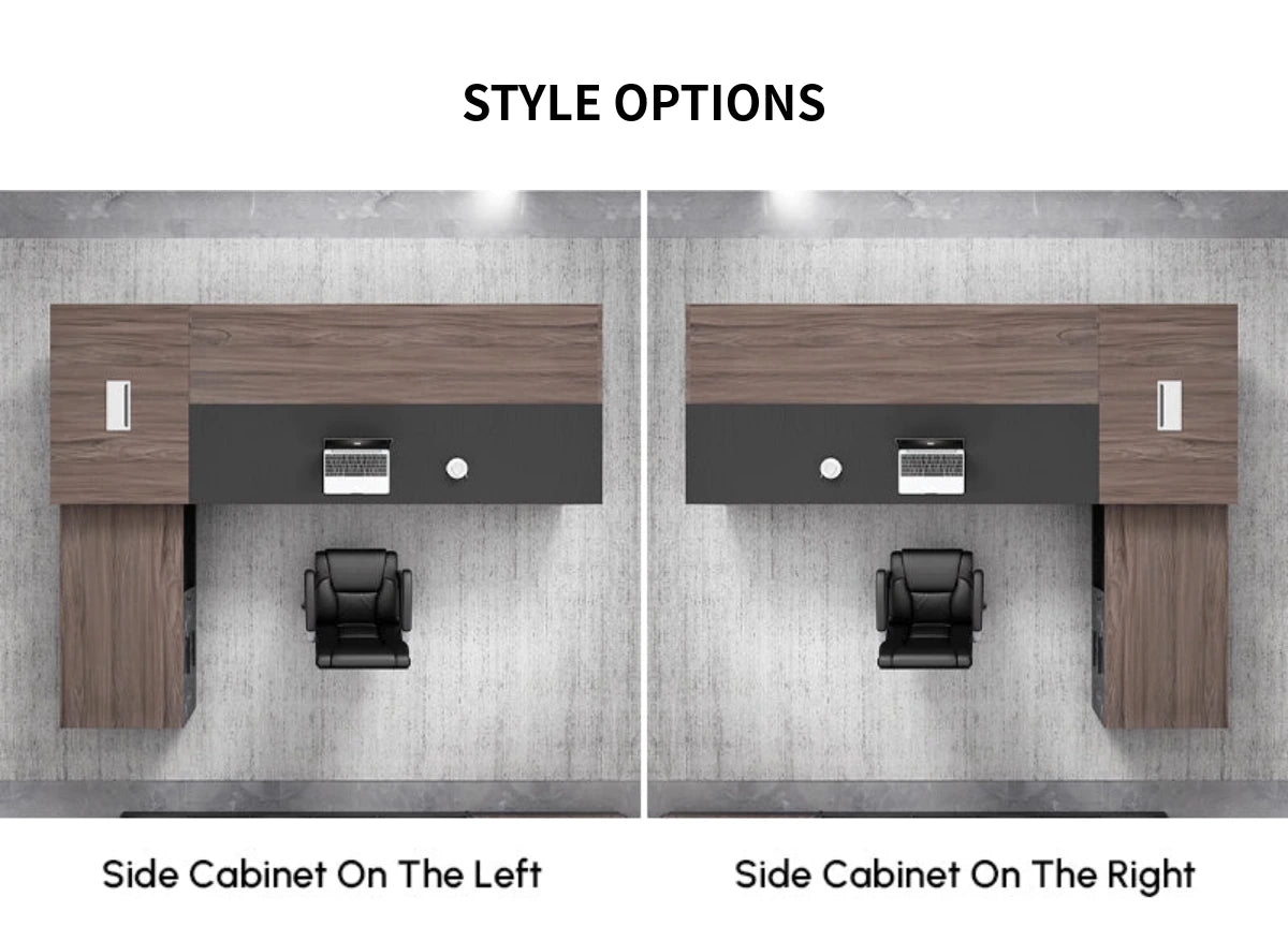 L-Shaped Executive Desk with Cable Management, Side Storage & Lumbar Support — Detail image 13