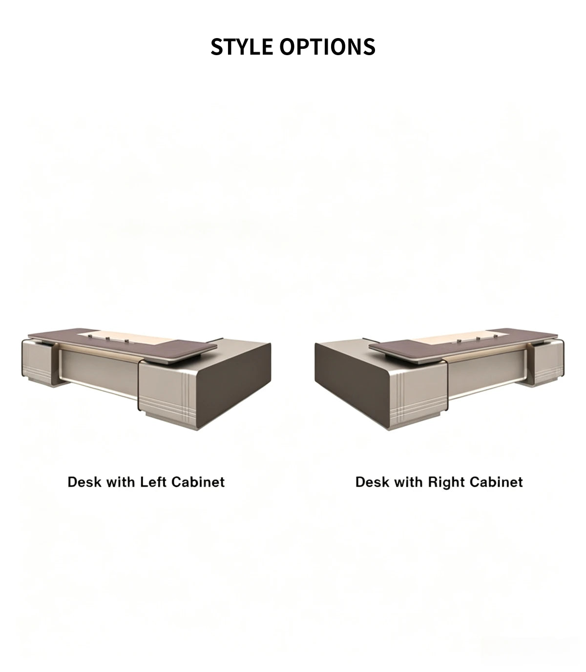 L-Shaped Desk with Built-In Outlets, Cable Management & LED Lighting — Detail image 9