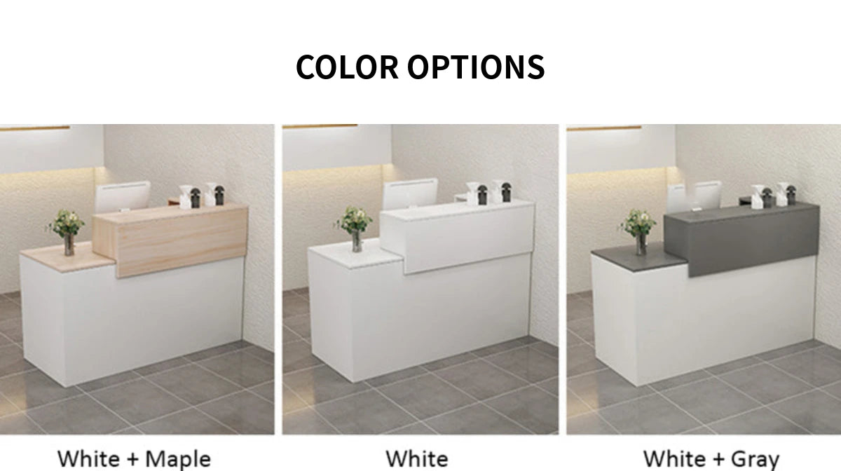 Retail Reception Desk 39-63 in Wide with Keyboard Tray, File Drawers & Transaction Counter — Detail image 11
