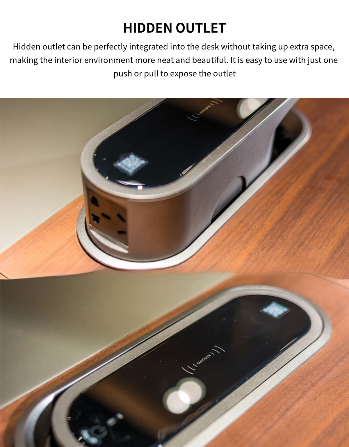 Customizable Luxury Durable Executive Desk with Two-tier Desktop — Detail image 5