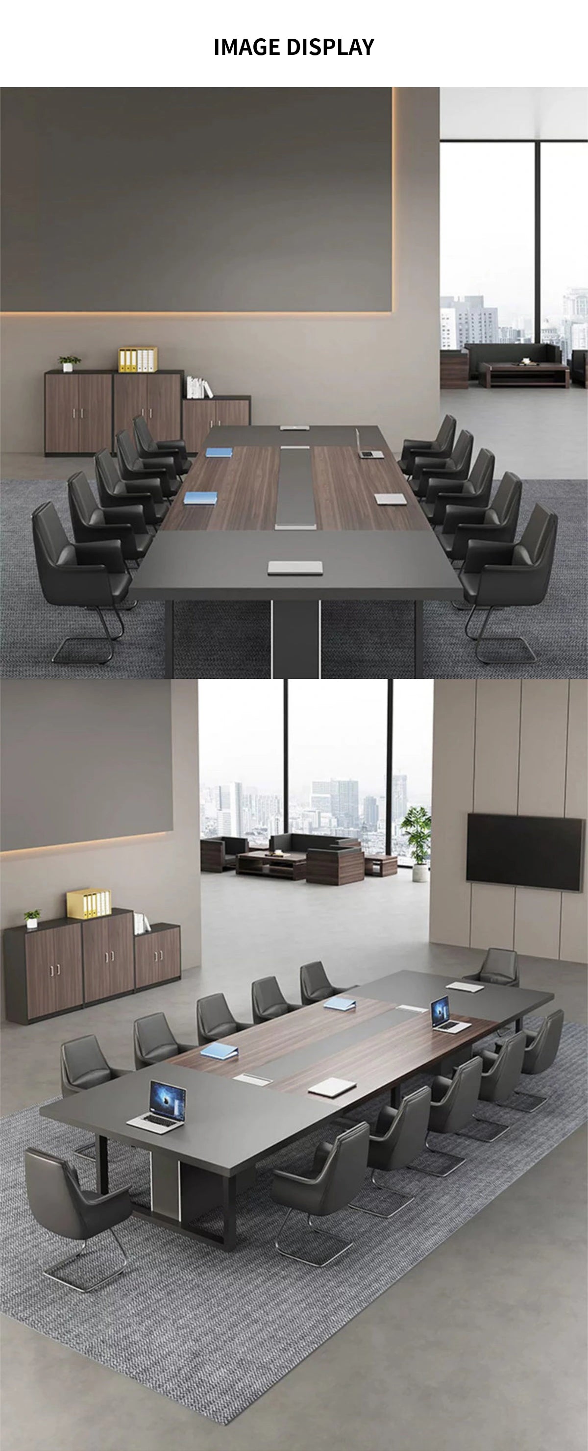 Modern Conference Table 79-236 in Wide (6.6-19.7 ft) with Cable Management — Detail image 6