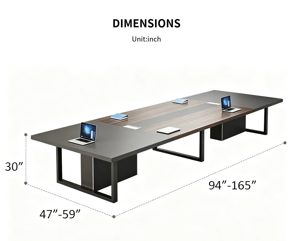 Modern Conference Table 79-236 in Wide (6.6-19.7 ft) with Cable Management — Detail image 7