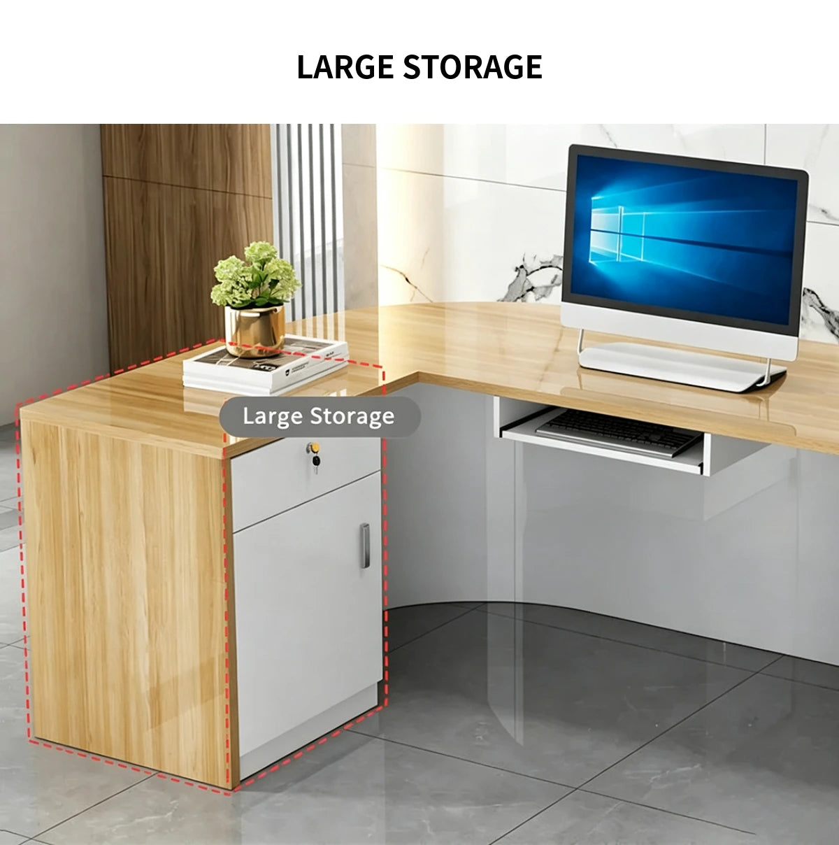 Customizable Luxury Durable Reception Desk — Detail image 4