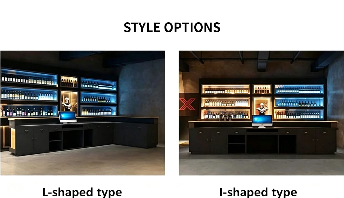 L-Shaped Reception Desk 47-118 in Wide with LED Lighting & Fluted Front for Office Lobby — Detail image 6