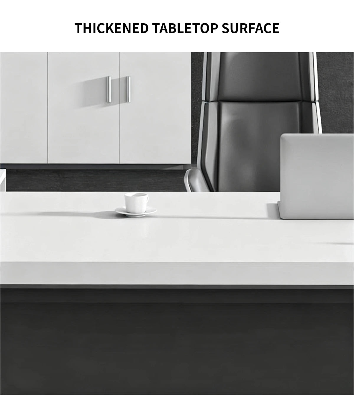 Modern Executive Desk with Cable Management & Lumbar Support for Home Office — Detail image 2