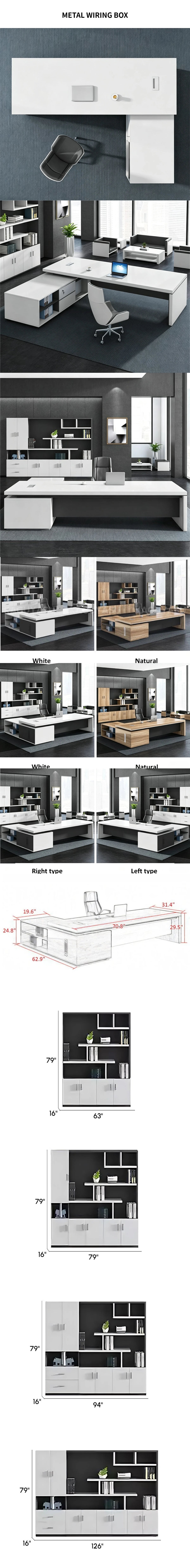 Modern Executive Desk with Cable Management & Lumbar Support for Home Office — Detail image 5