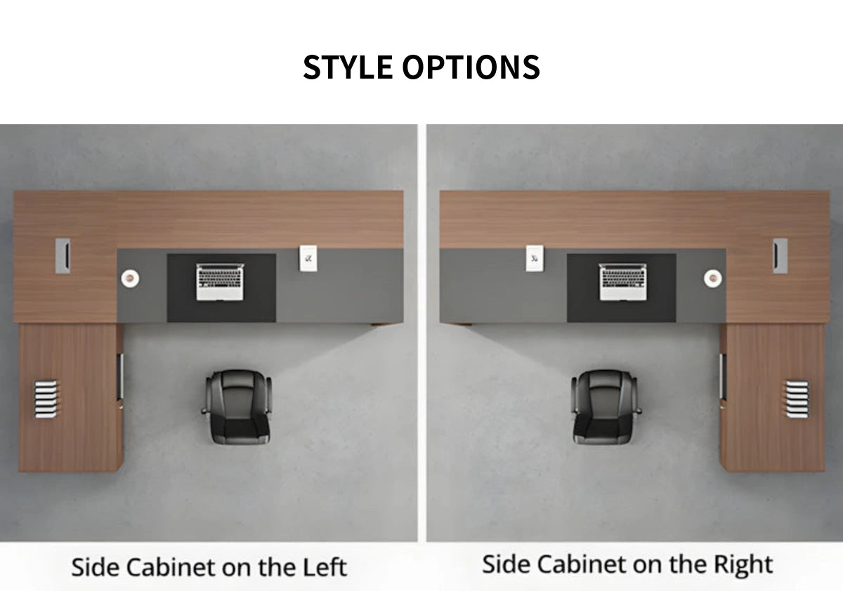 Modern Executive Desk with Cable Management, Side Storage & Lumbar Support for Home Office — Detail image 15