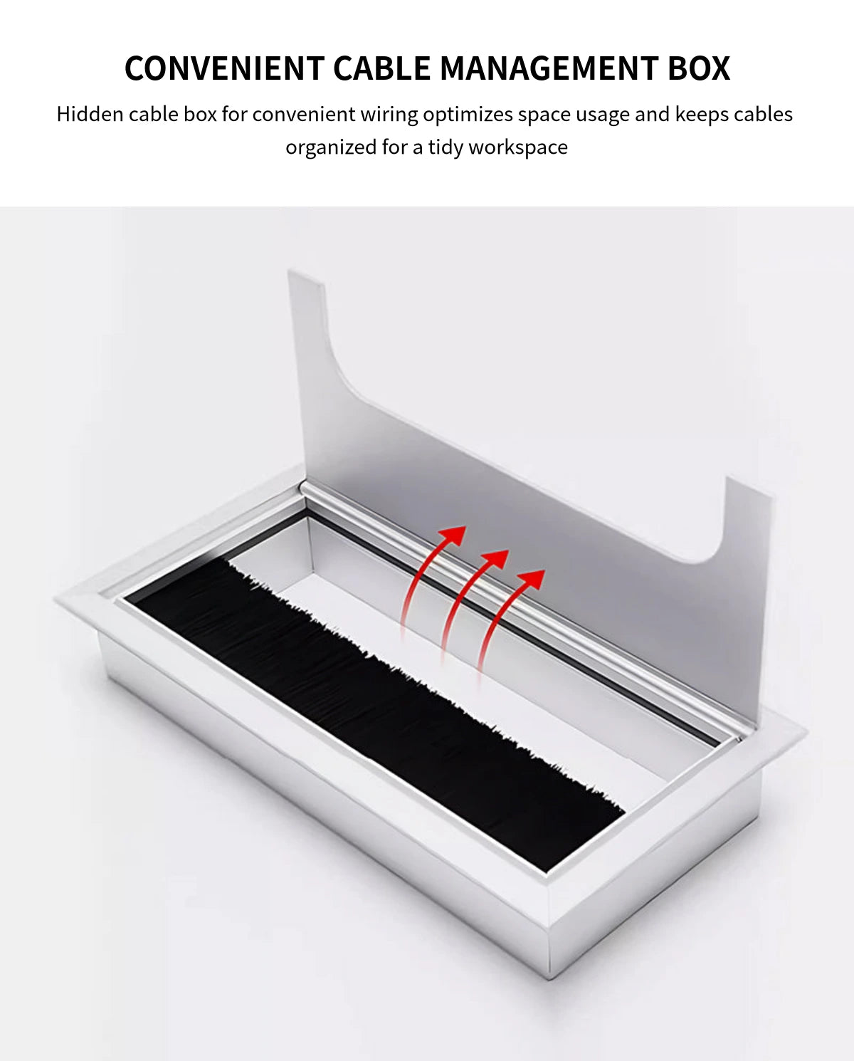 Modern Conference Table with Cable Management & Built-In Outlets for Boardroom — Detail image 3