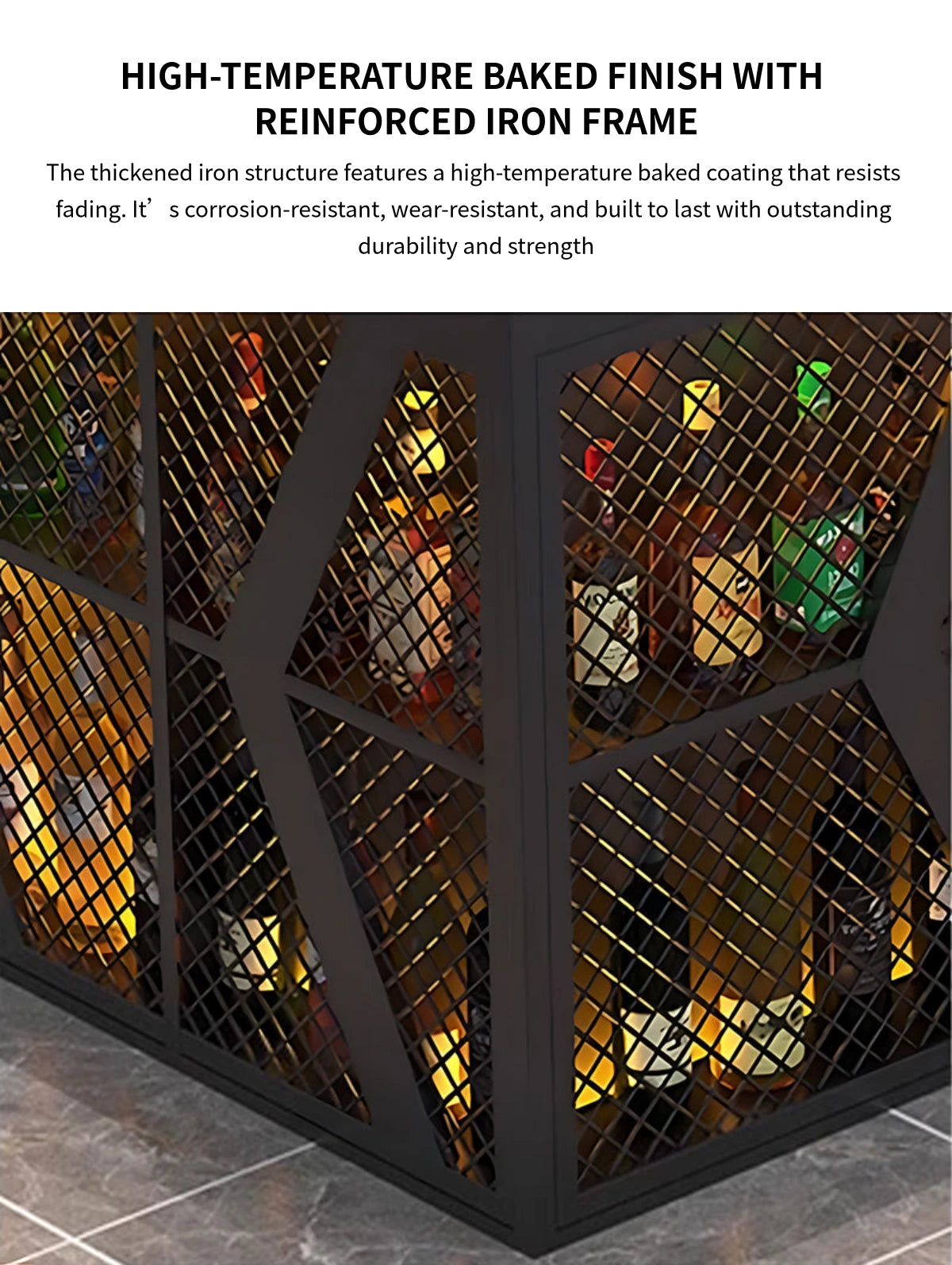 Curved Reception Desk with LED Lighting, Solid Wood & Breathable Mesh for Office Lobby — Detail image 3