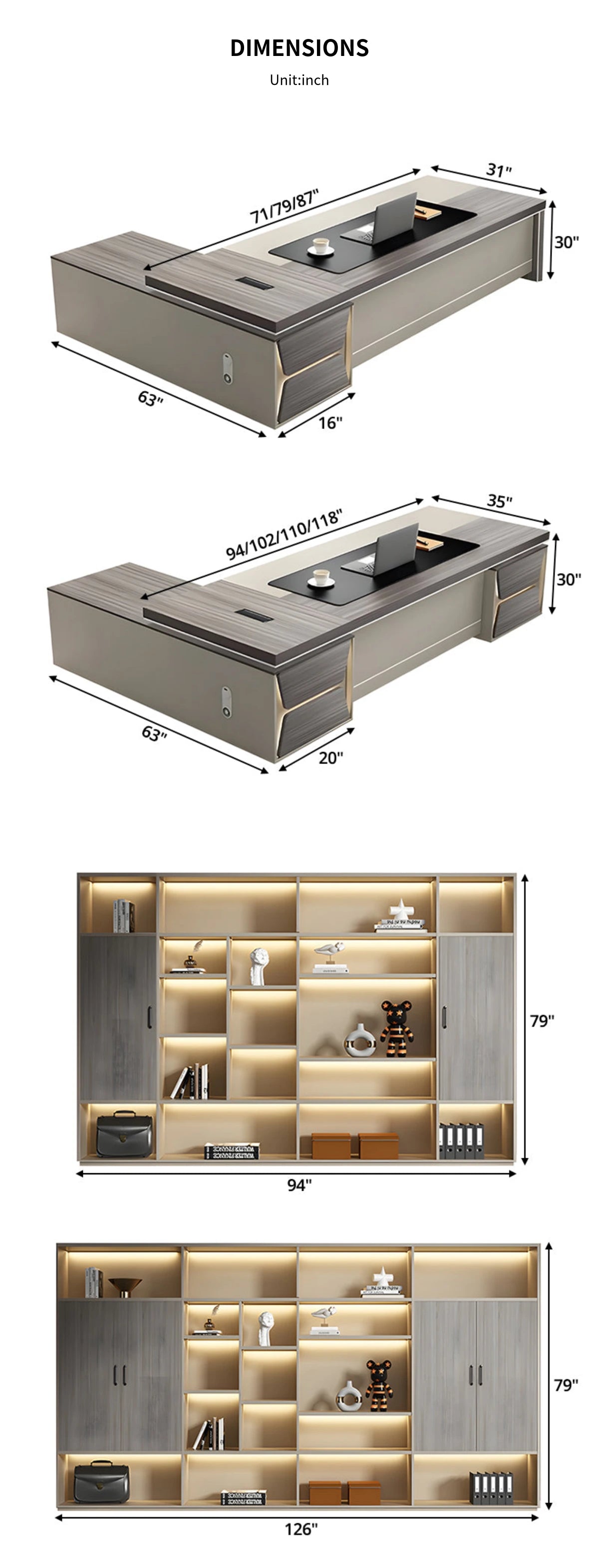 Customizable Luxury Durable Executive Desk For Managers And Leaders — Detail image 9