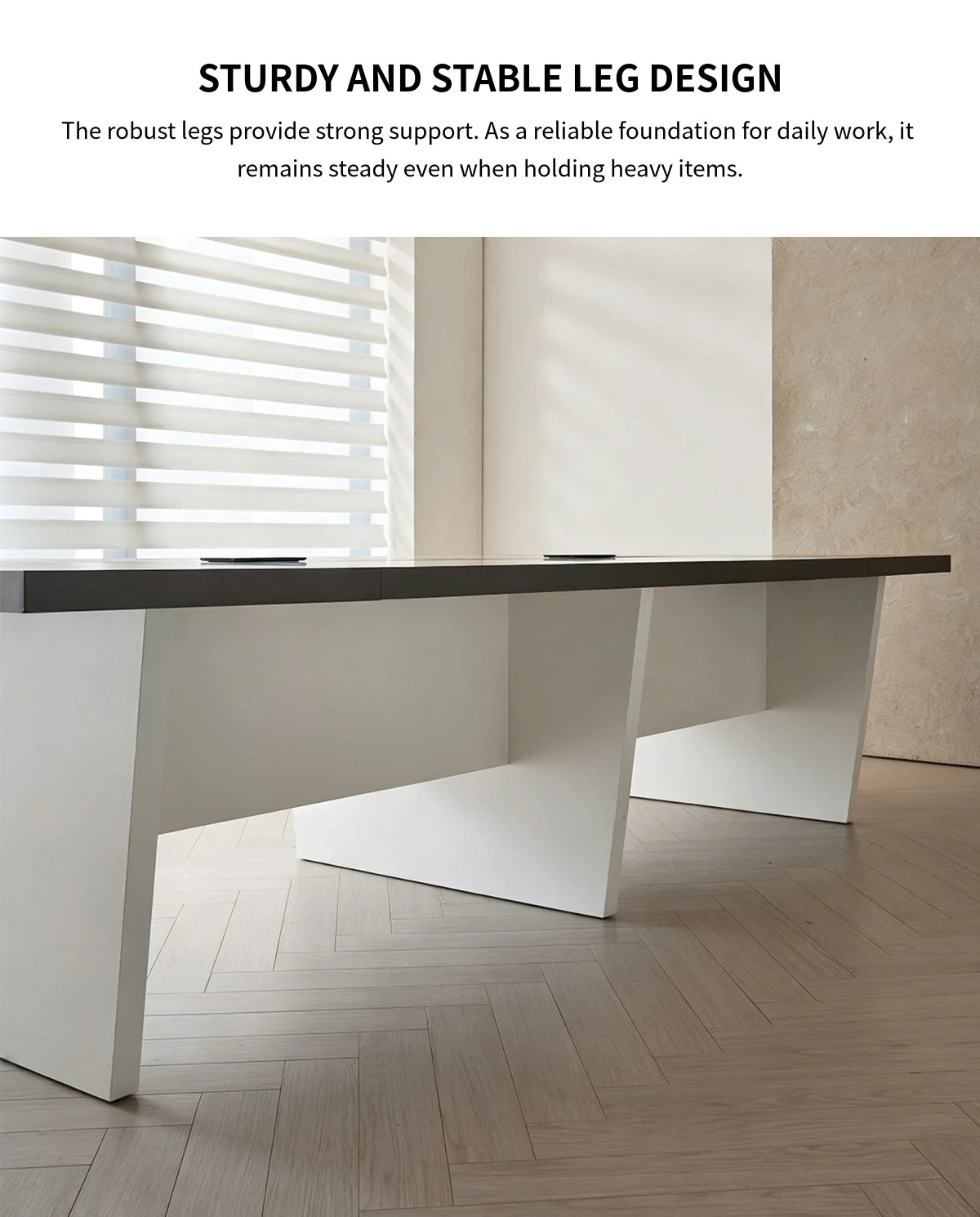 Modern Conference Table with Dual-Tone, Cable Management & Lumbar Support for Meeting Room — Detail image 3