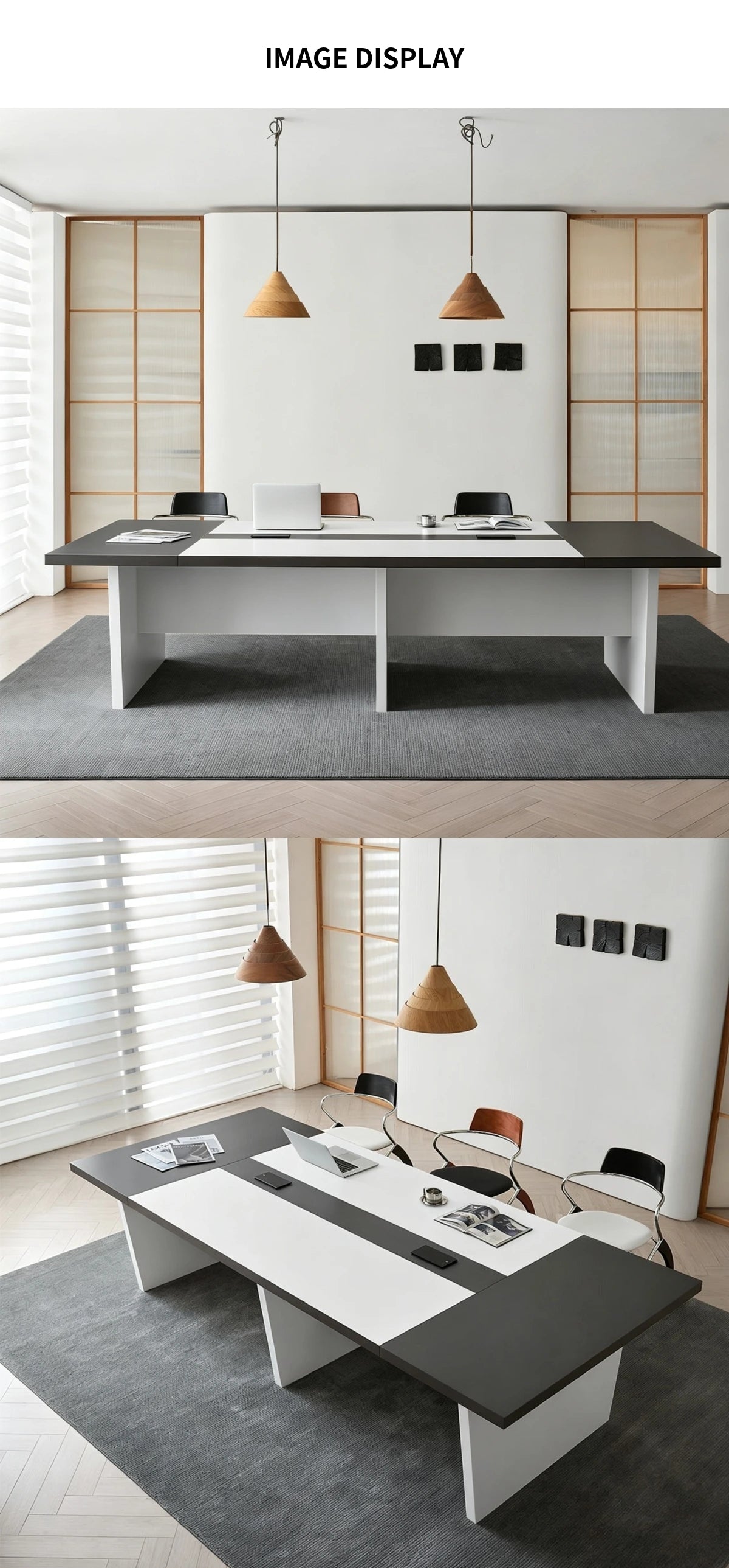 Modern Conference Table with Dual-Tone, Cable Management & Lumbar Support for Meeting Room — Detail image 6