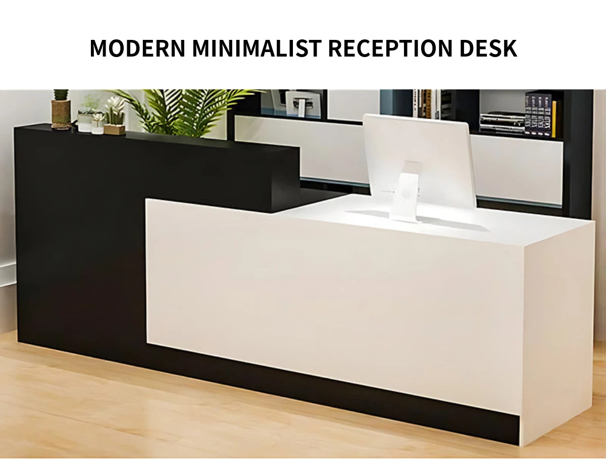 Modern Reception Desk 47-126 in Wide with Lumbar Support for Office Lobby — Detail image 1