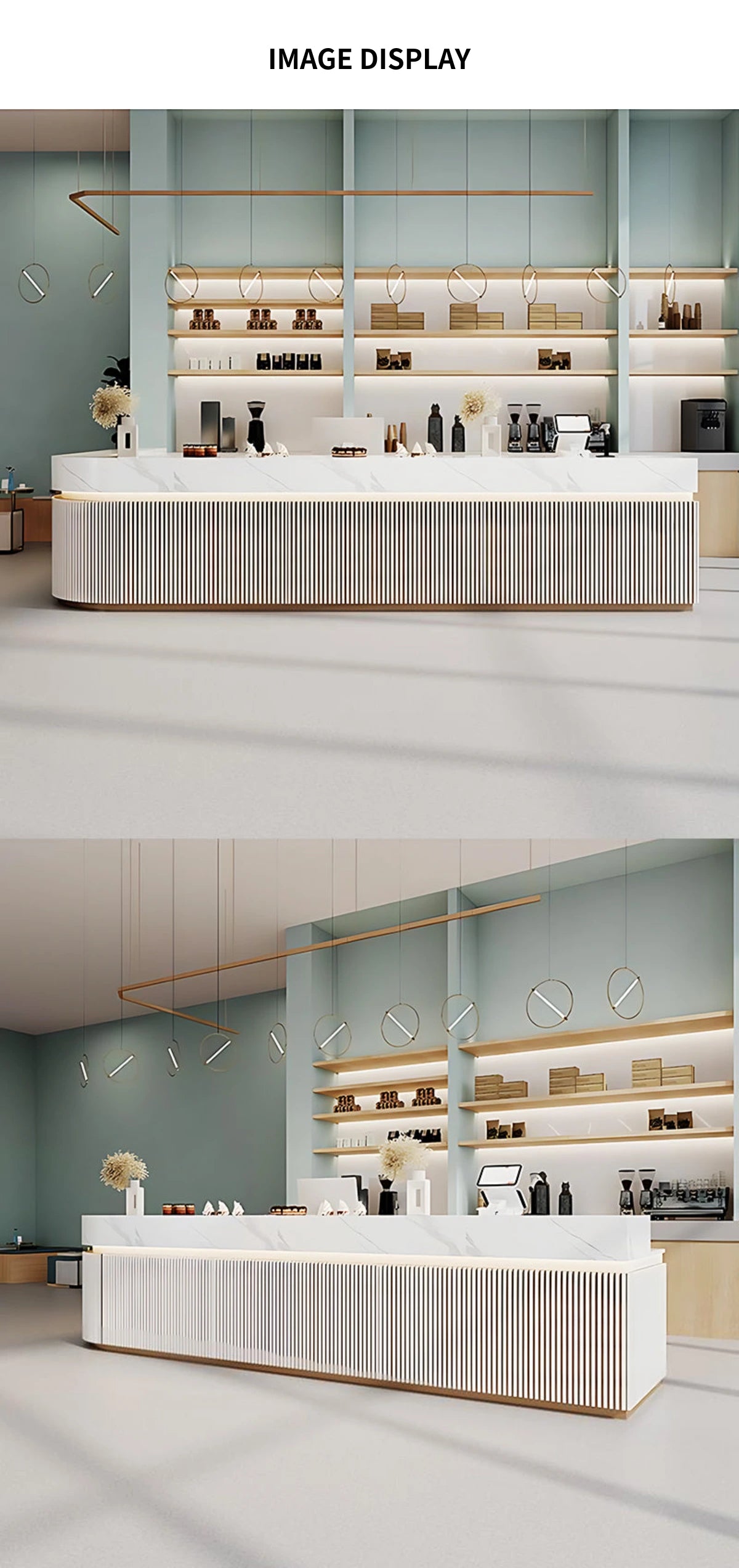 Modern Reception Desk 63-157 in Wide for Office Lobby — Detail image 8