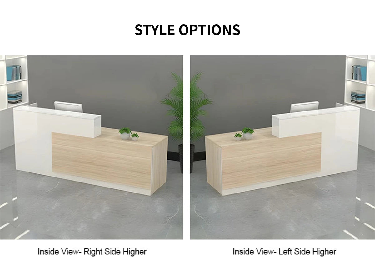 Salon Reception Desk 71-118 in Wide with Dual-Tone, Keyboard Tray & Lockable for Salon — Detail image 10