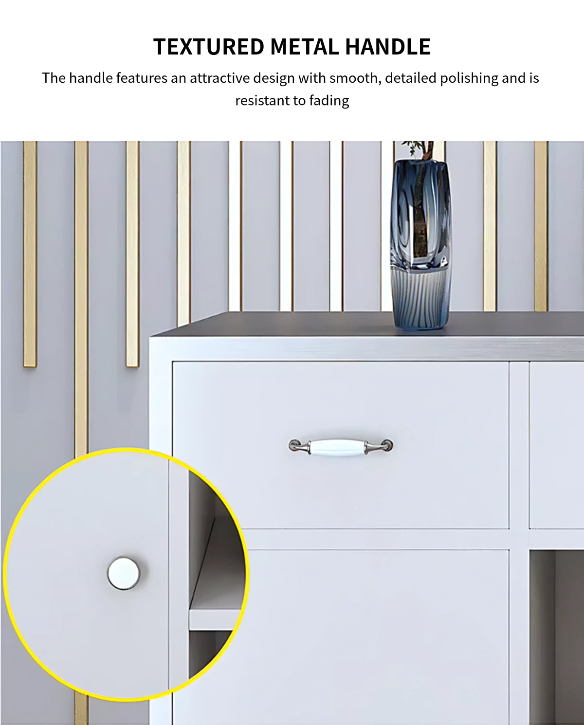 Salon Reception Desk 31-87 in Wide with Stainless Steel & Cable Management for Salon — Detail image 6