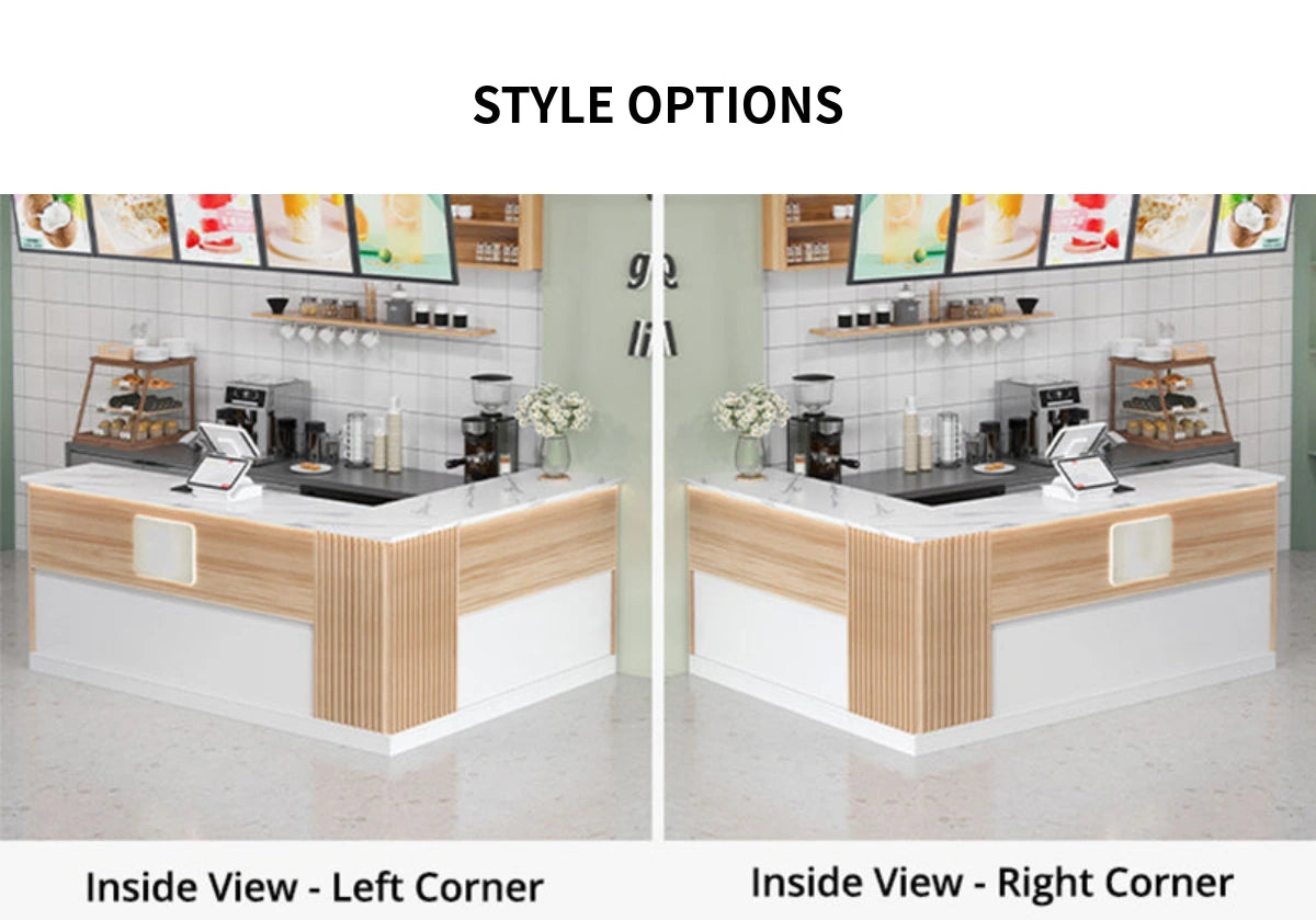 Modern Reception Desk 39-94 in Wide with Lockable, File Drawers & Modular for Office Lobby — Detail image 13