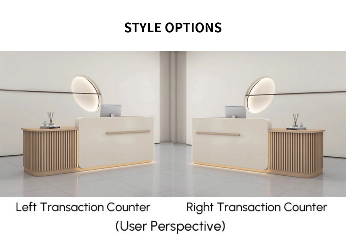 Salon Reception Desk 39-118 in Wide with Keyboard Tray, Lockable & File Drawers for Salon — Detail image 7