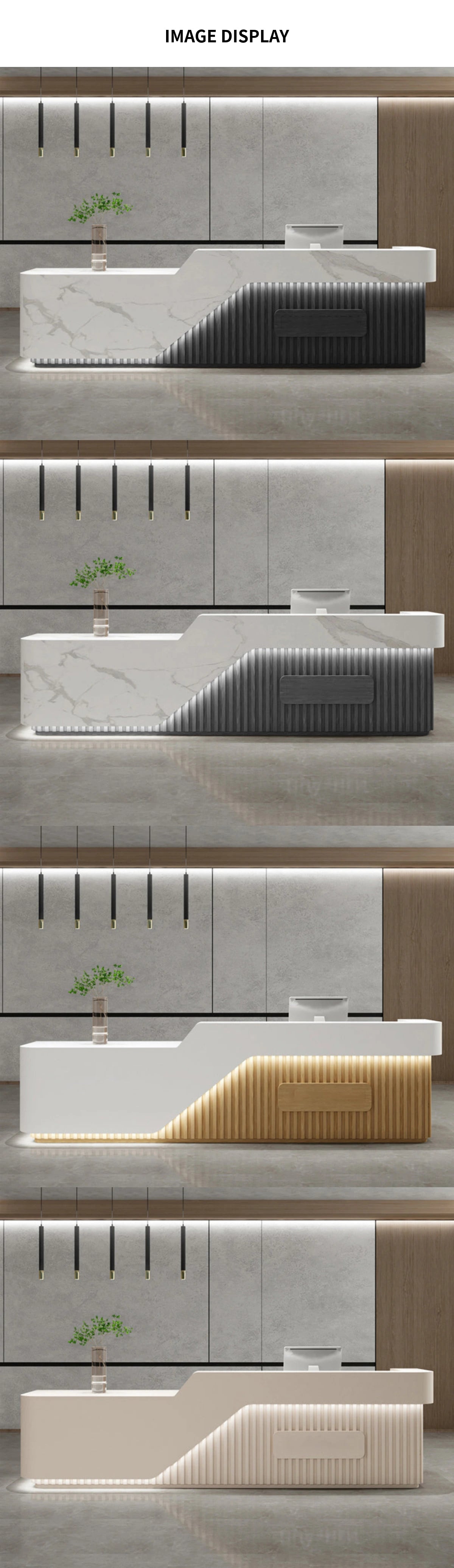 Retail Reception Desk 47-150 in Wide with LED Lighting for Retail — Detail image 8