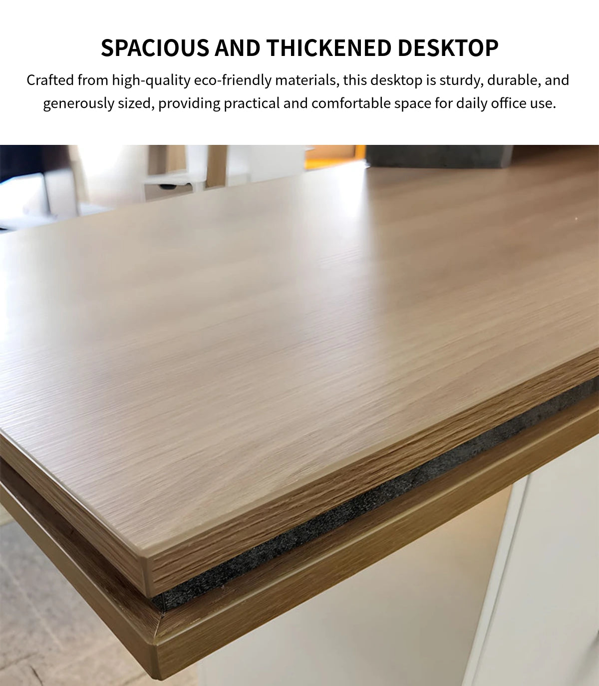 Modern Reception Desk 71-94 in Wide with Lockable & LED Lighting for Hotel Lobby — Detail image 4