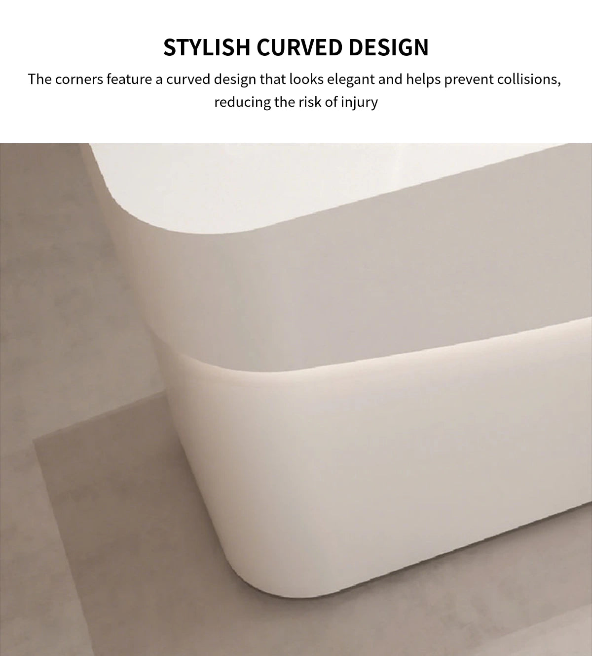 Curved Reception Desk 79-142 in Wide with File Drawers, LED Lighting & Transaction Counter — Detail image 4