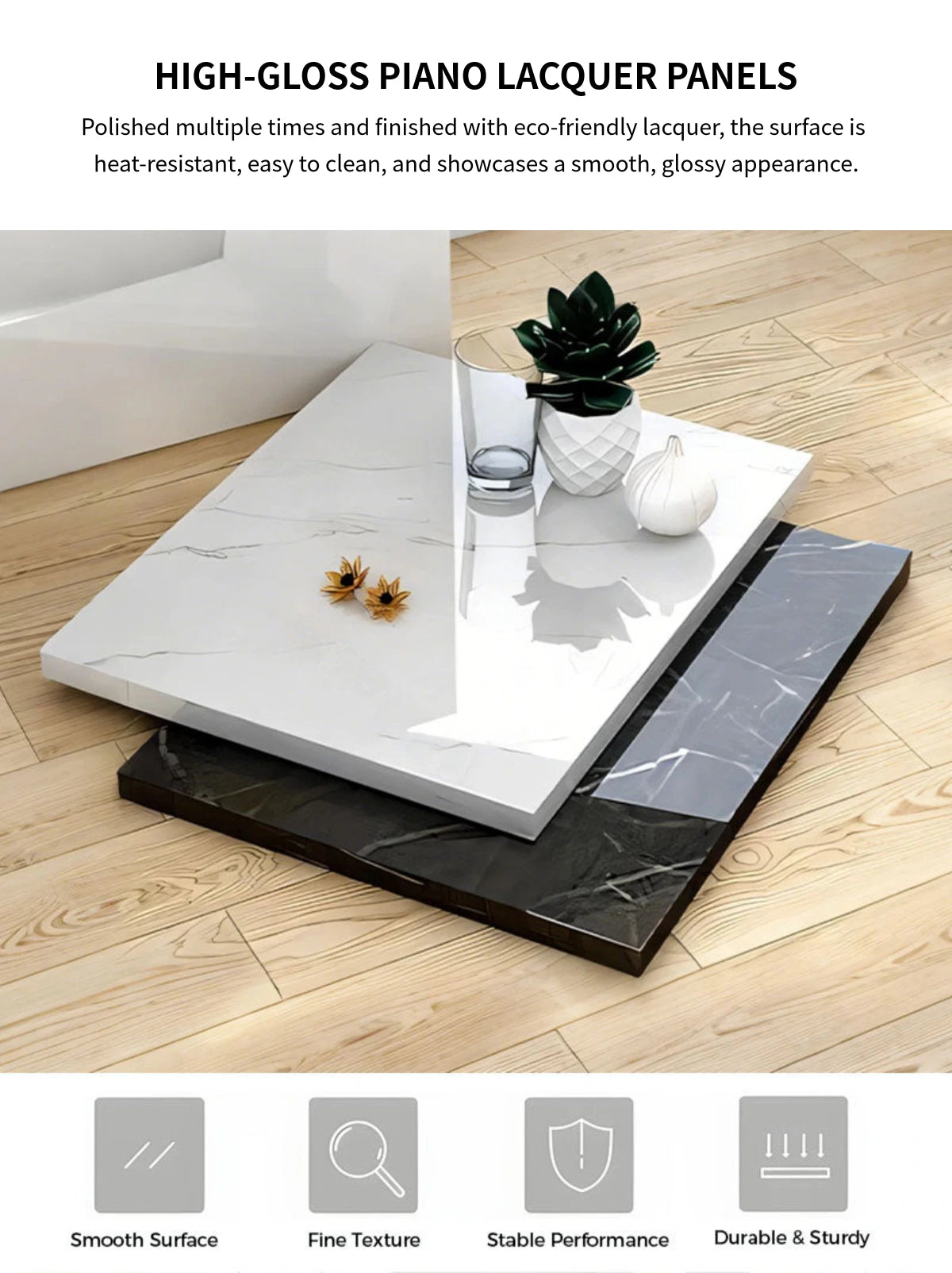 Modern Reception Desk with Keyboard Tray, Lockable & LED Lighting for Office Lobby — Detail image 4