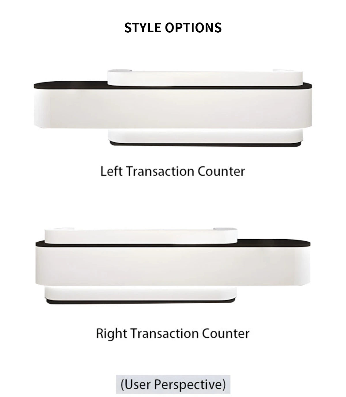 Curved Reception Desk 71-197 in Wide for Salon — Detail image 8