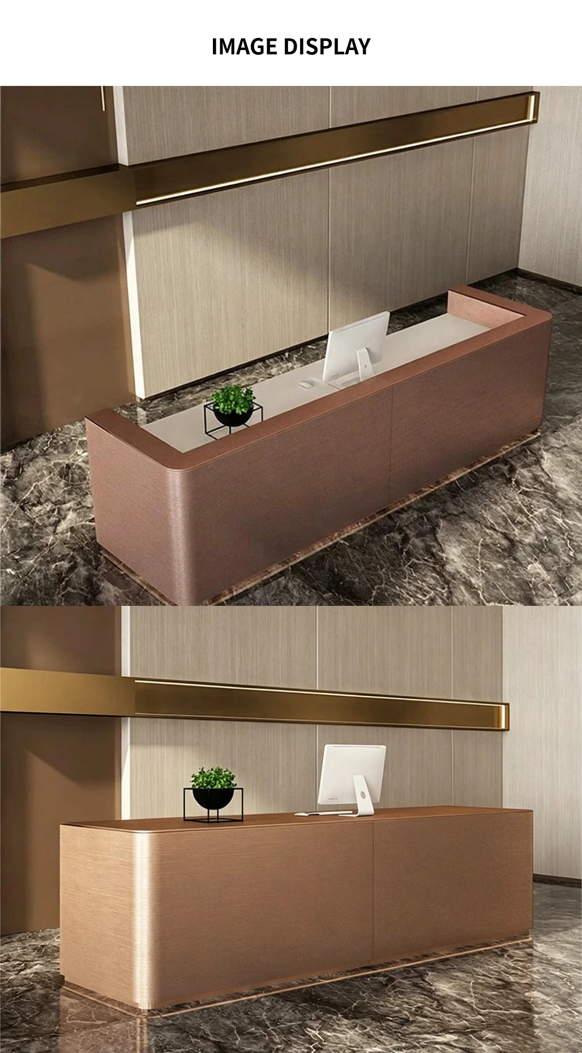 Salon Reception Desk 31-142 in Wide with Keyboard Tray, File Drawers & Lockable for Salon — Detail image 6