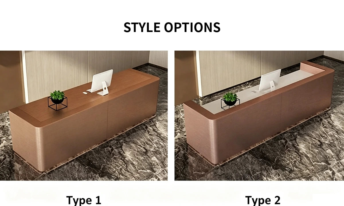 Salon Reception Desk 31-142 in Wide with Keyboard Tray, File Drawers & Lockable for Salon — Detail image 7
