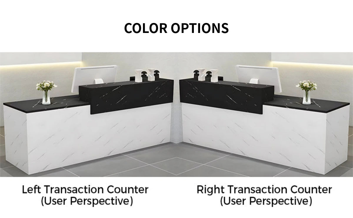 Salon Reception Desk 39-157 in Wide with Keyboard Tray, Lockable & File Drawers for Salon — Detail image 10