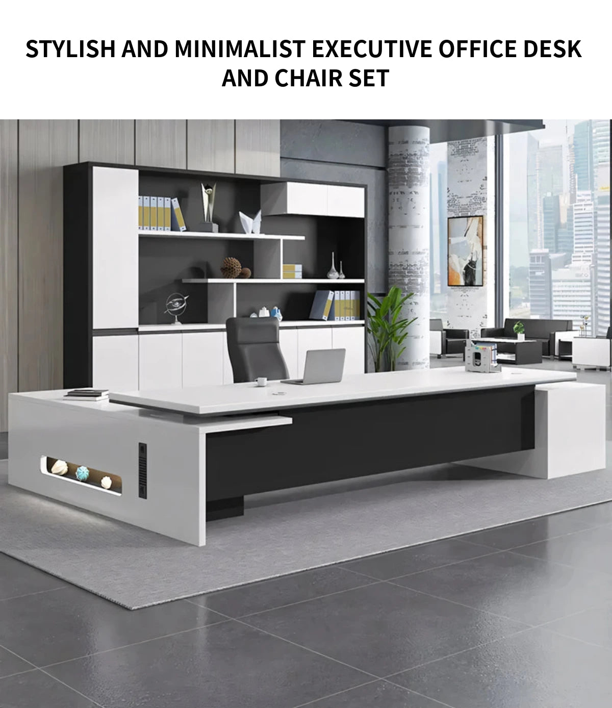 Customizable Luxury Durable Boss Desk And Chair Set — Detail image 1