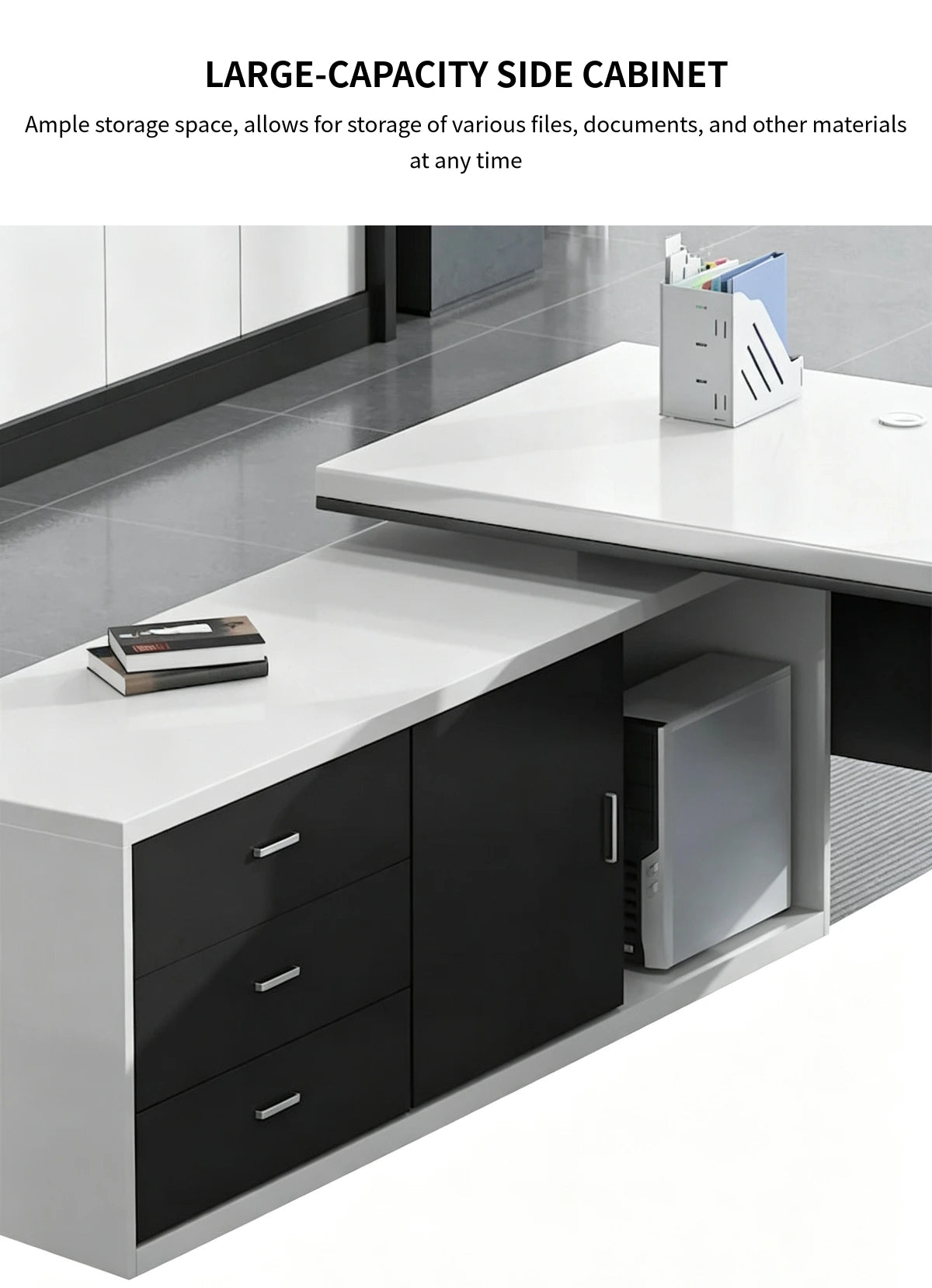 Customizable Luxury Durable Boss Desk And Chair Set — Detail image 6