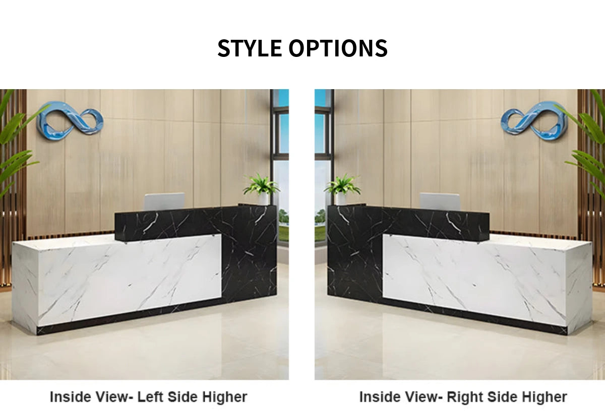 Salon Reception Desk 47-177 in Wide with Dual-Tone, Keyboard Tray & Lockable for Salon — Detail image 9