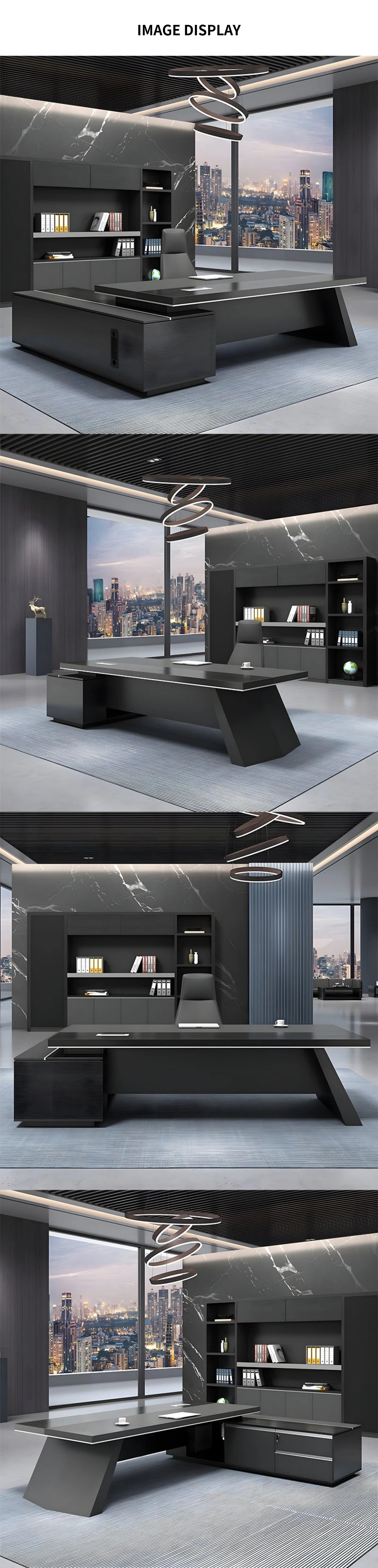 L-Shaped Executive Desk 71-126 in Wide with Side Storage for Home Offi — Detail image 8