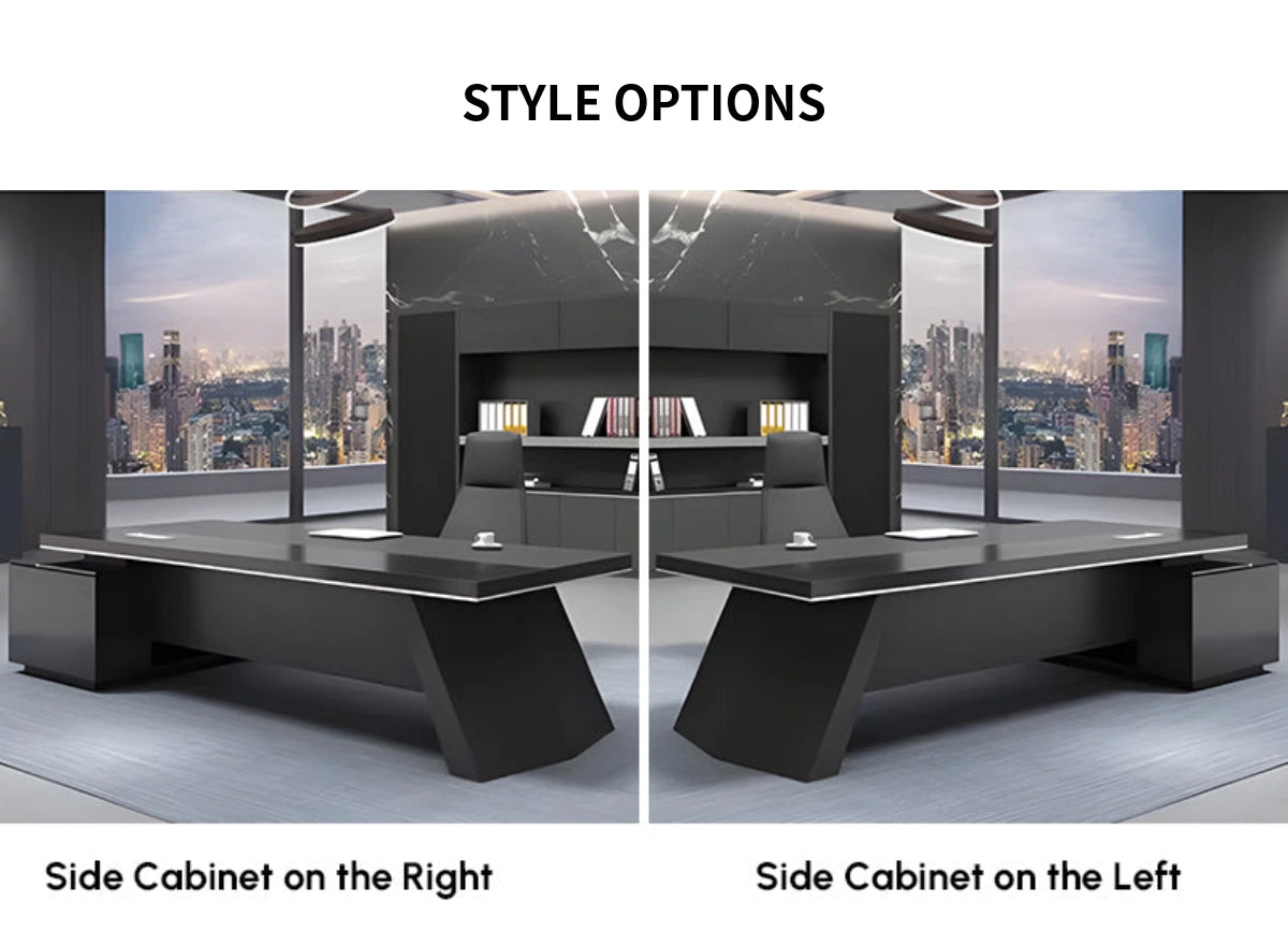 L-Shaped Executive Desk 71-126 in Wide with Side Storage for Home Offi — Detail image 9