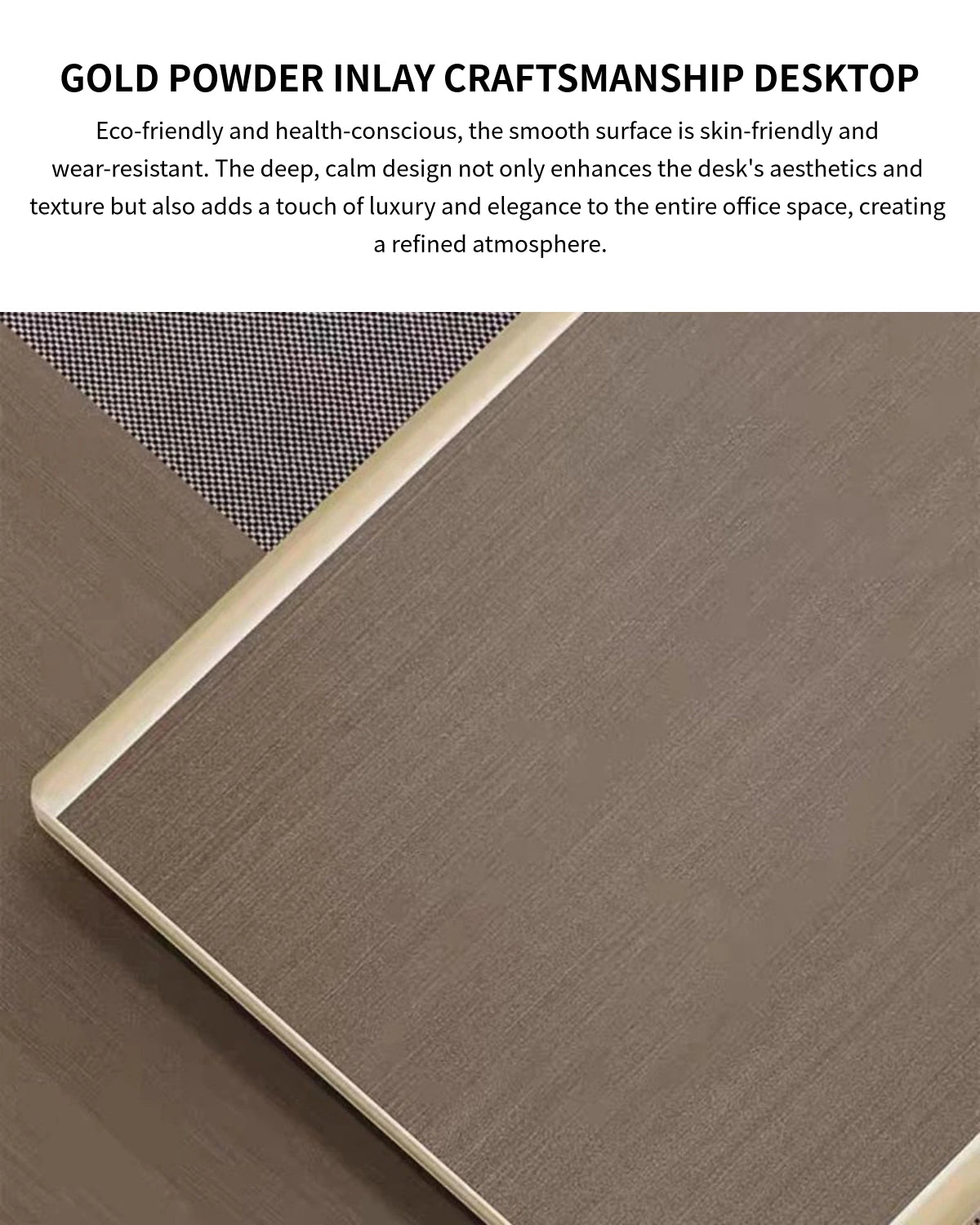 L-Shaped Executive Desk with File Drawers, Built-In Outlets & Cable Management — Detail image 8
