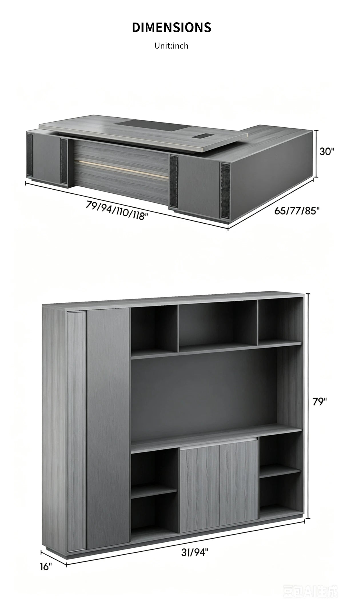 Customizable Luxury Durable Premium Executive Desk — Detail image 9