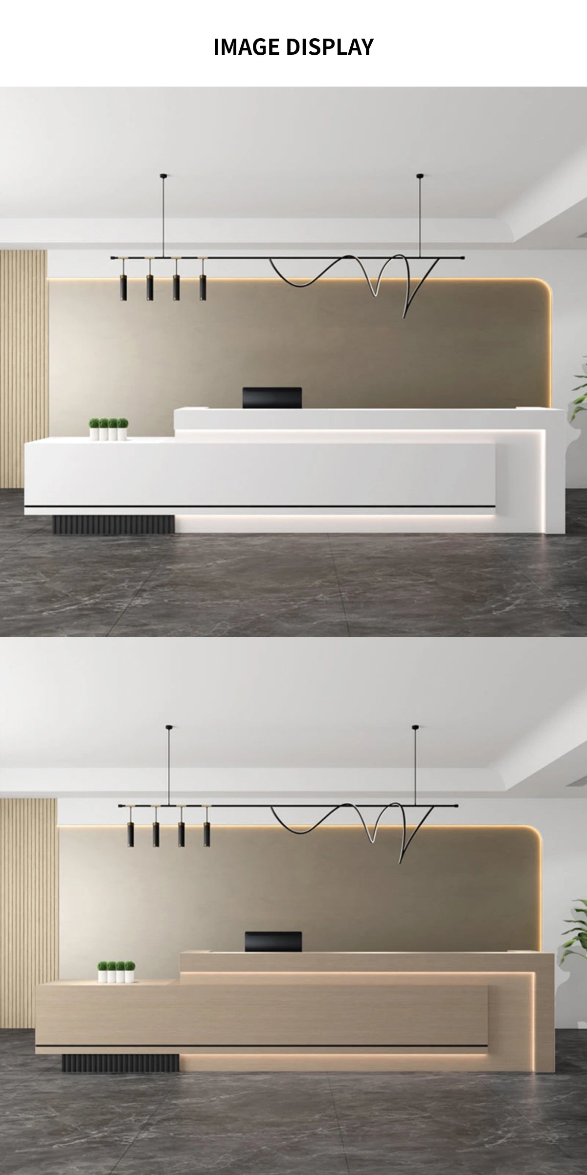 Salon Reception Desk 47-142 in Wide with Lockable, File Drawers & Transaction Counter — Detail image 5
