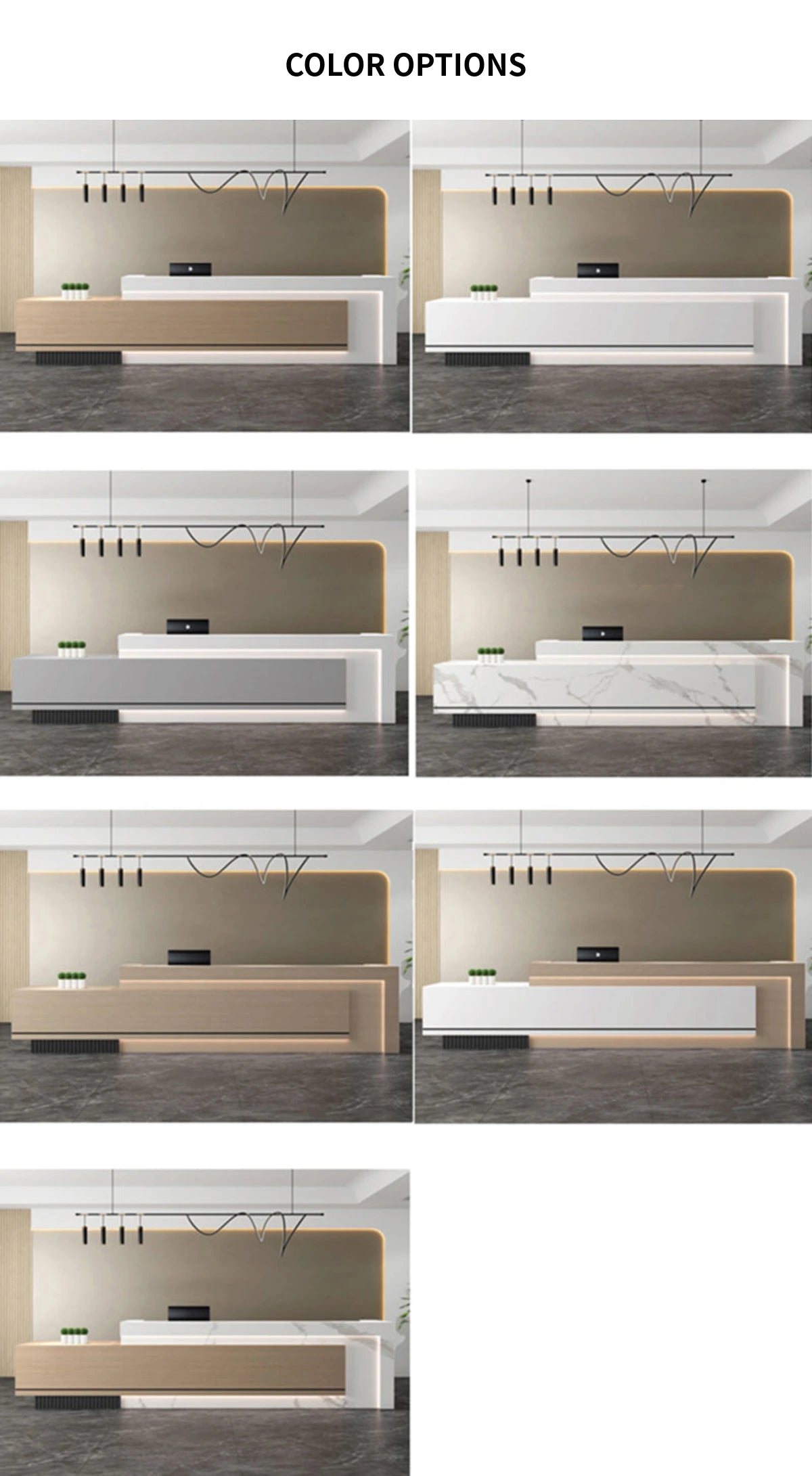 Salon Reception Desk 47-142 in Wide with Lockable, File Drawers & Transaction Counter — Detail image 6