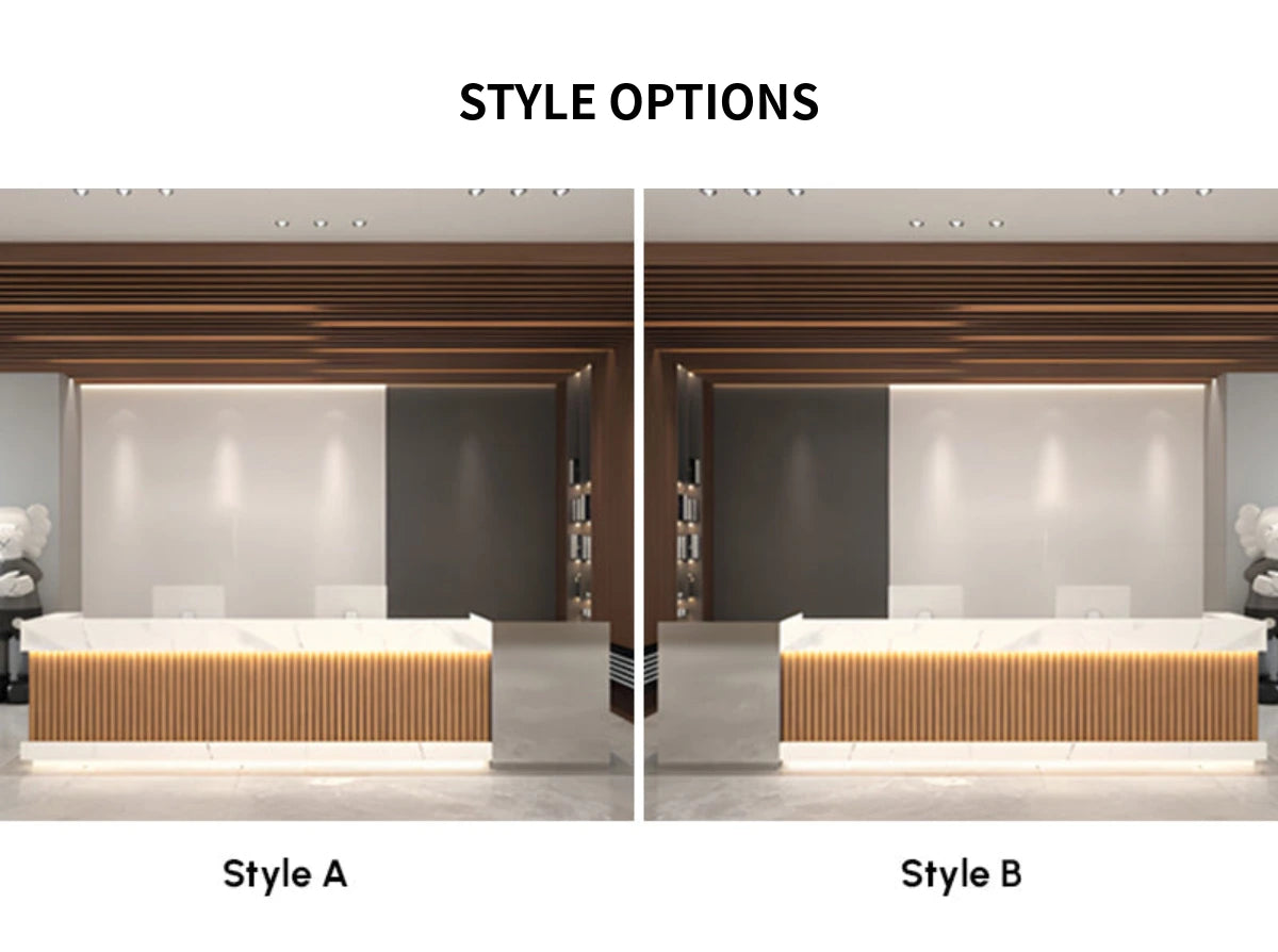 Salon Reception Desk 59-197 in Wide with Keyboard Tray, Lockable & Solid Wood for Salon — Detail image 10