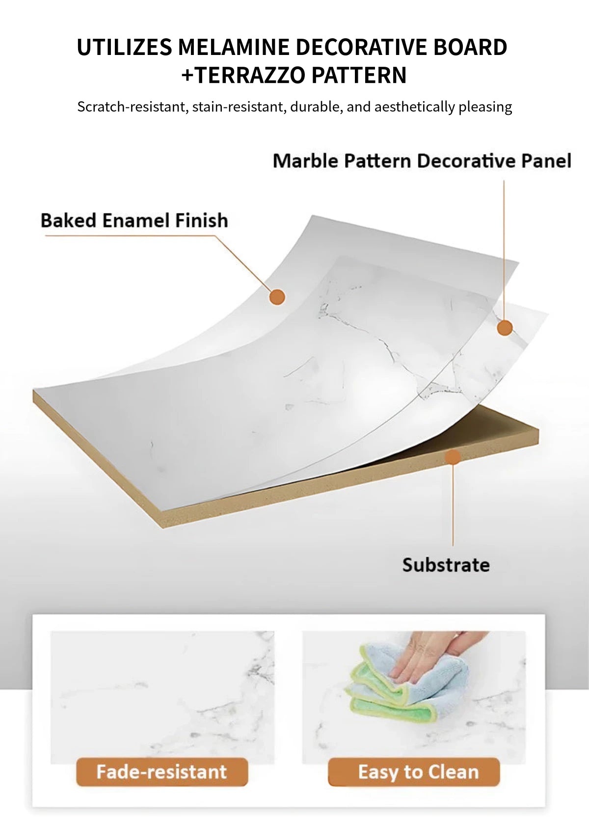 Curved Reception Desk 39-118 in Wide with Fluted Front & Lumbar Support for Office Lobby — Detail image 2